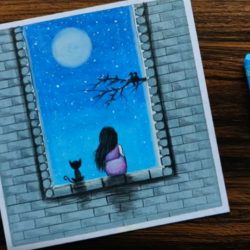 Девочка с котом на окне Девочка с котом на окне