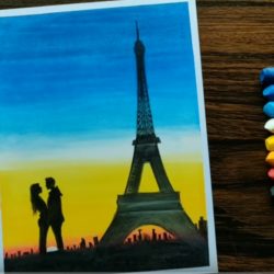 Эйфелева башня закат пейзаж Эйфелева башня закат пейзаж