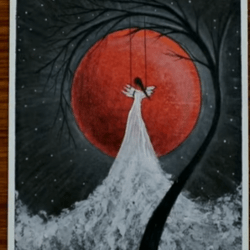 Фея в полнолуние - рисунок Фея в полнолуние - рисунок