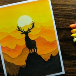 Горный олень - рисунок Горный олень — рисунок