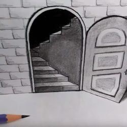 Как нарисовать 3д дверь Как нарисовать 3д дверь