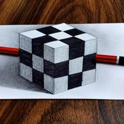 Как нарисовать 3д кубик