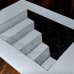 Как нарисовать 3д лестницу