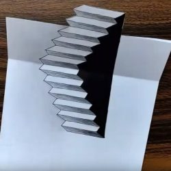 Как рисовать 3D лестницу вверх Как рисовать 3D лестницу вверх