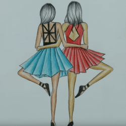 Лучшие подруги - рисунок карандашом Лучшие подруги - рисунок карандашом