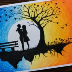 Пейзаж мечты - рисунок Пейзаж мечты — рисунок