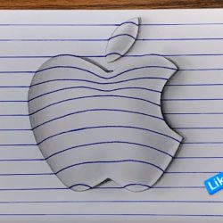 Рисуем 3D логотип Apple на бумаге