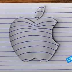 Рисуем 3D логотип Apple на бумаге Рисуем 3D логотип Apple на бумаге
