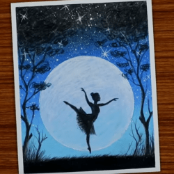 Рисунок — балерина в полнолуние
