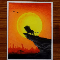 Рисунок - король лев SIMBA Рисунок - король лев SIMBA