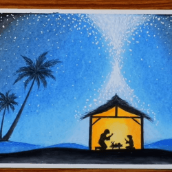 Рисунок - рождение Иисуса