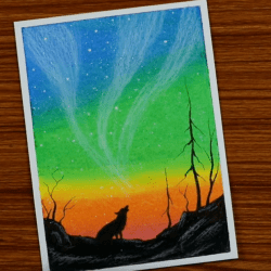 Северное сияние - рисунок Северное сияние — рисунок