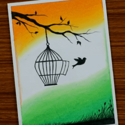 Свобода птички — рисунок