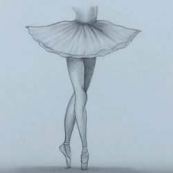 Танцующая балерина — рисунок