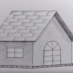 Учимся рисовать домик Учимся рисовать домик