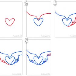 Как нарисовать сердце из рук