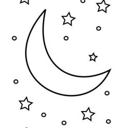 Луна и звёзды - раскраски