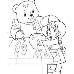 Маша и Медведь - раскраски