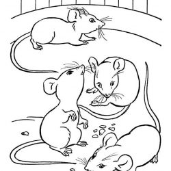 Мышка - раскраски