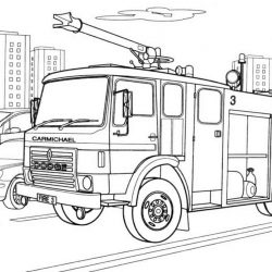Пожарные машины - раскраски