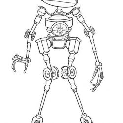 Роботы - раскраски