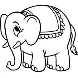 Слон - раскраски