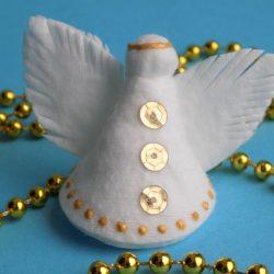 Ангелочек из ватного диска Ангелочек из ватного диска