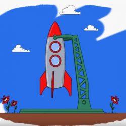 Мультик - Летим на Луну - Озорная семейка - Раскраска Мультик — Летим на Луну — Озорная семейка — Раскраска