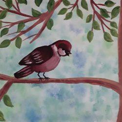 Рисунок - Воробушек- наш пернатый сосед Рисунок - Воробушек- наш пернатый сосед